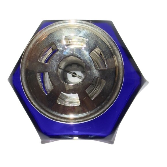 Lampe Berger Paris Blue Glass Fragrance Lamp With Silver Top - Picture 6 of 12